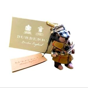 Burberry Thomas Cashmere Pink Bear Novacheck Coat & Cap Key Chain/Bag Charm